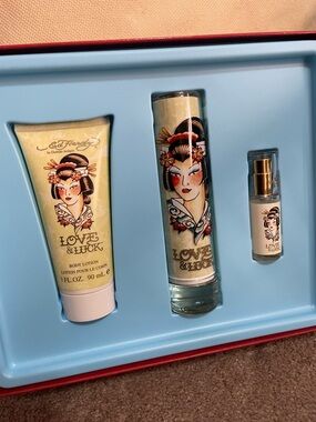 Ed Hardy Love & Luck Gift Set - 3 Piece - New